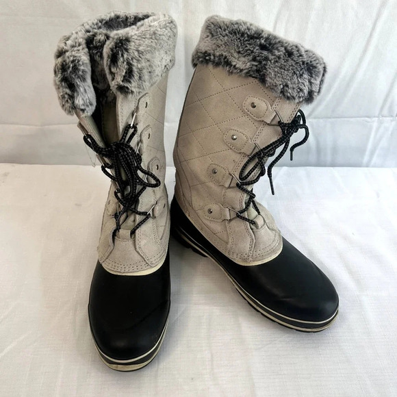 Khombu Emily Suede Faux Fur‎ Leather Winter Boots Women's Size 9 - Picture 5 of 14